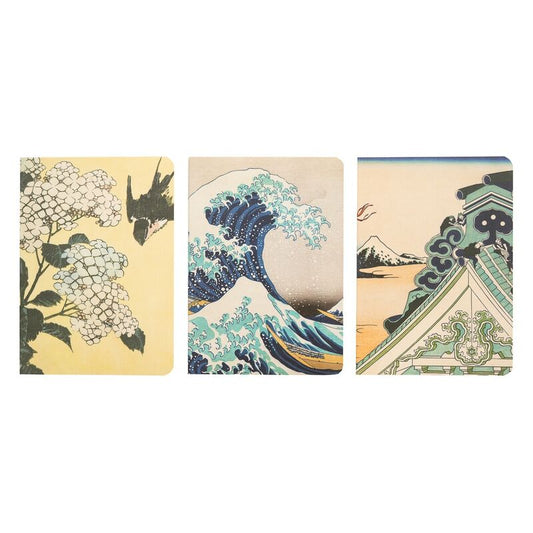 Imagen 2 - Set 3 Cuadernos A6 La Gran Ola De Kanagawa Hokusai