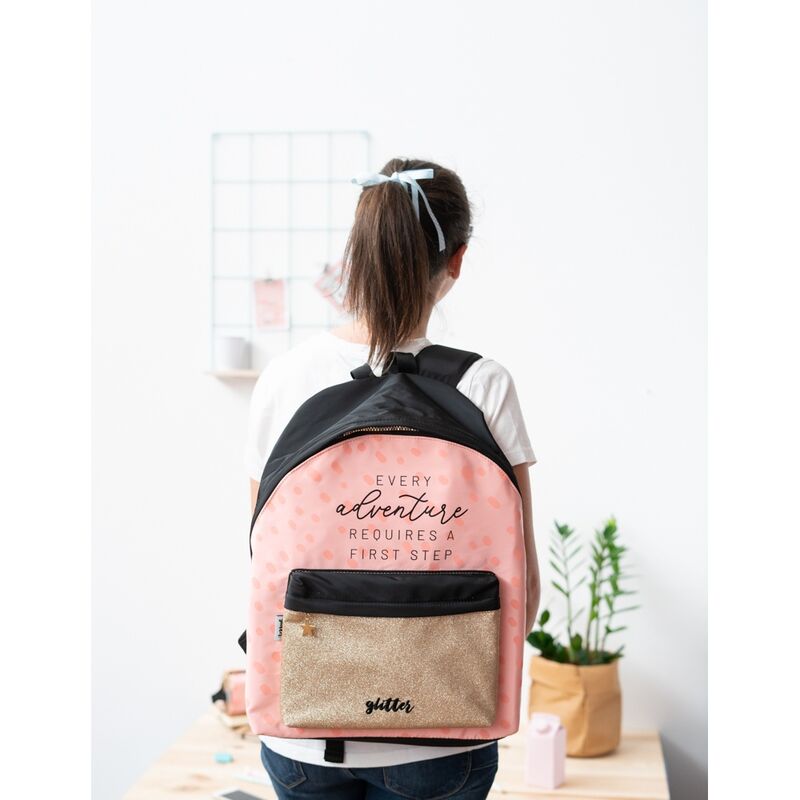 Imagen 3 - Mochila Every Adventure Requires A First Step Glitter 42Cm