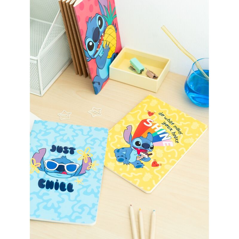 Imagen 3 de Set 3 Cuadernos A5 Tropical Stitch Disney