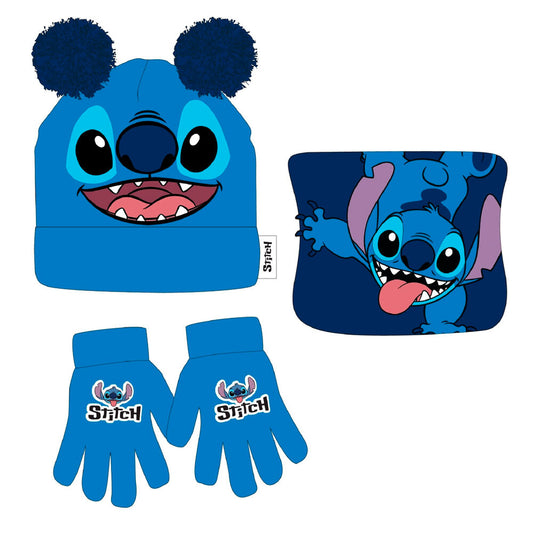 Imagen 1 de Conjunto Gorro Guantes Braga Cuello Stitch Disney 3