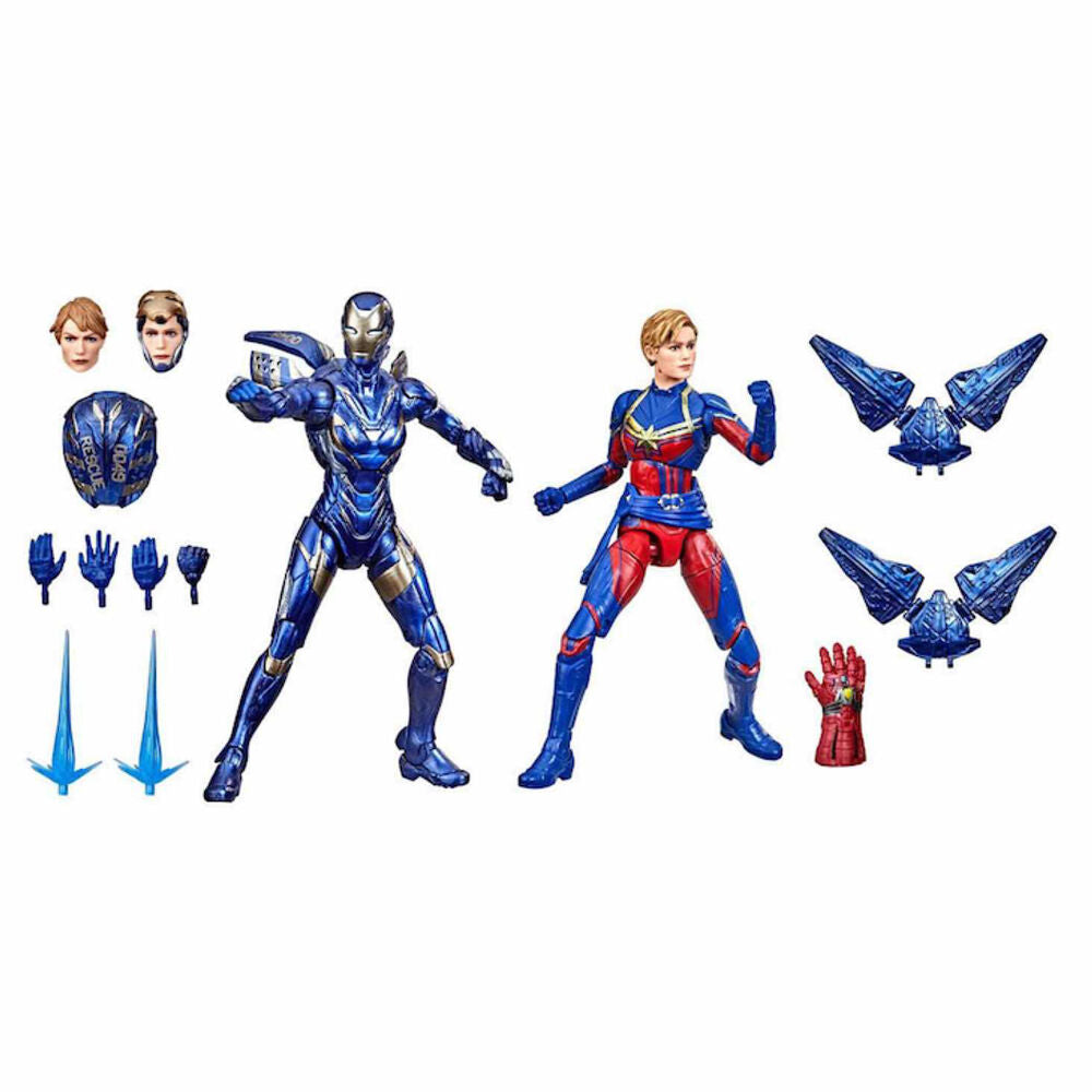 Imagen 2 de Blister 2 Figuras Captain Marvel & Rescue Armor The Infinity Saga Endgame Los Vengadores Avengers Marvel 15Cm