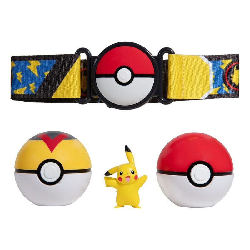 Imagen 2 de Set Cinturon Poke Ball Pikachu Pokemon