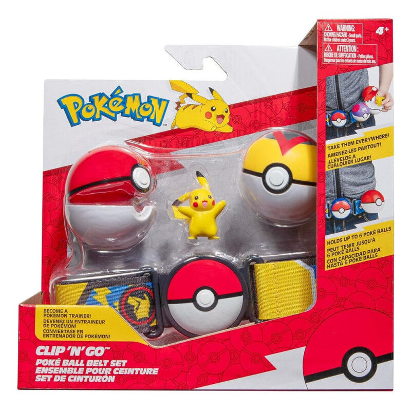 Imagen 1 de Set Cinturon Poke Ball Pikachu Pokemon