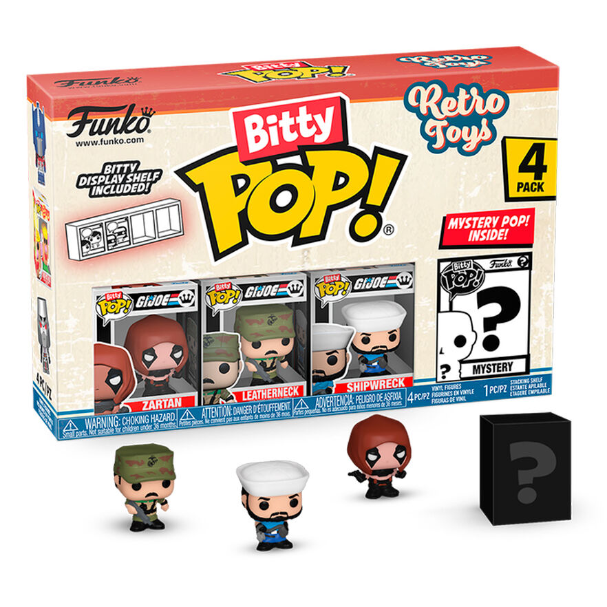 Imagen 2 - Blister 4 Figuras Bitty Pop Retro Toys Gi Joe