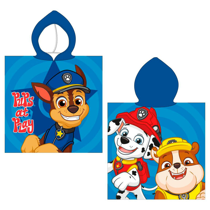 Imagen 1 de Poncho Toalla Patrulla Canina Paw Patrol Microfibra