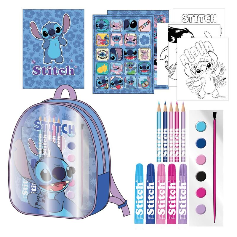 Imagen 1 - Set Papeleria Mochila Stitch Disney