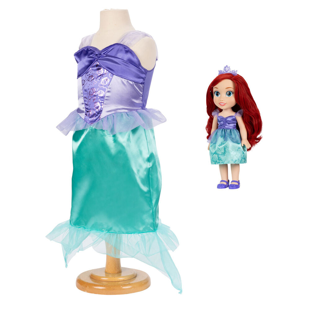 Imagen 3 de Muñeca Ariel + Disfraz La Sirenita Disney 38Cm