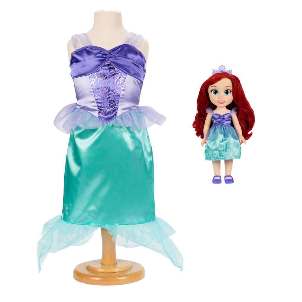 Imagen 2 de Muñeca Ariel + Disfraz La Sirenita Disney 38Cm