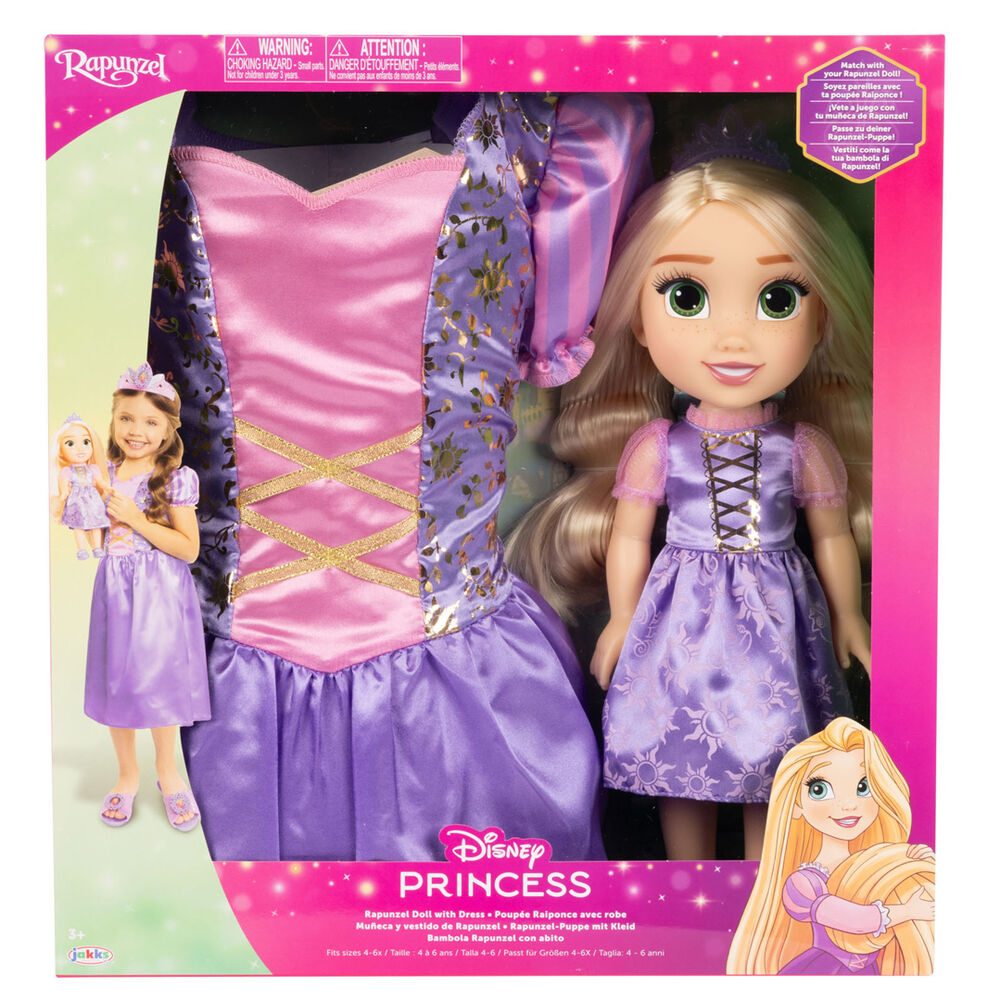 Imagen 1 de Muñeca Rapunzel + Disfraz Disney 38Cm