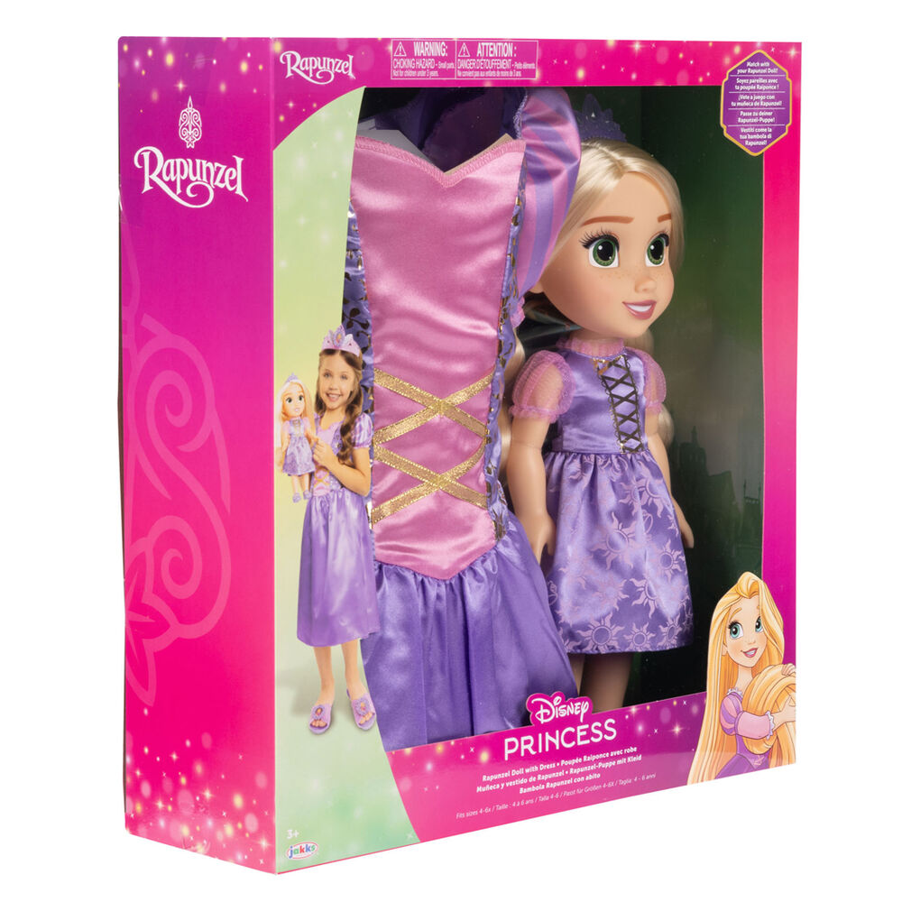 Imagen 4 de Muñeca Rapunzel + Disfraz Disney 38Cm