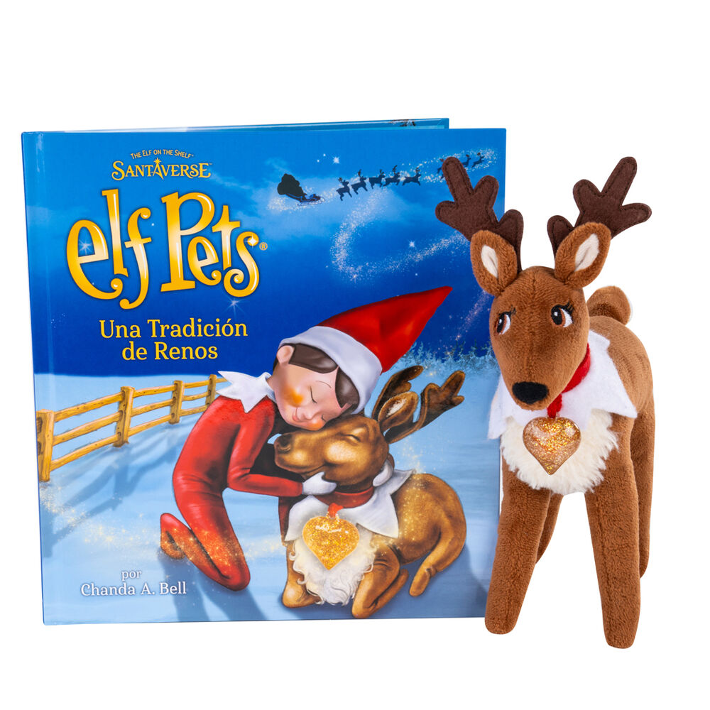 Imagen 1 - Set Cuento + Peluche Reno Elf Pets Español