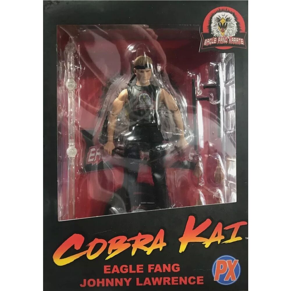 Imagen de Figura Johnny Lawrence Eagle Cobra Kai Previews Exclusive 18Cm parte de nuestra colección en Espadas y más, sitio oficial.