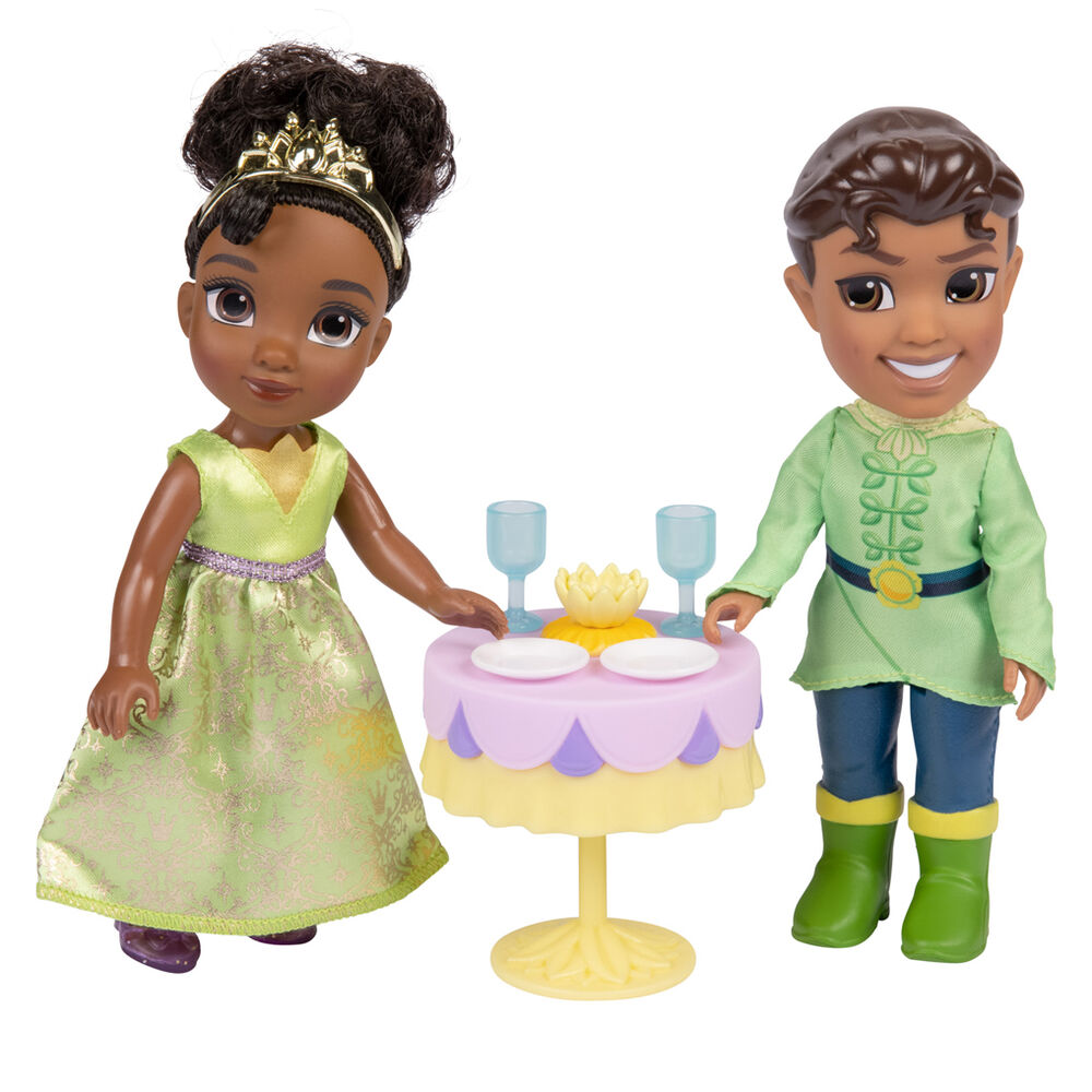 Imagen de Muñeca Tiana + Naveen Tiana Y El Sapo Disney 15Cm parte de nuestra colección en Espadas y más, sitio oficial.