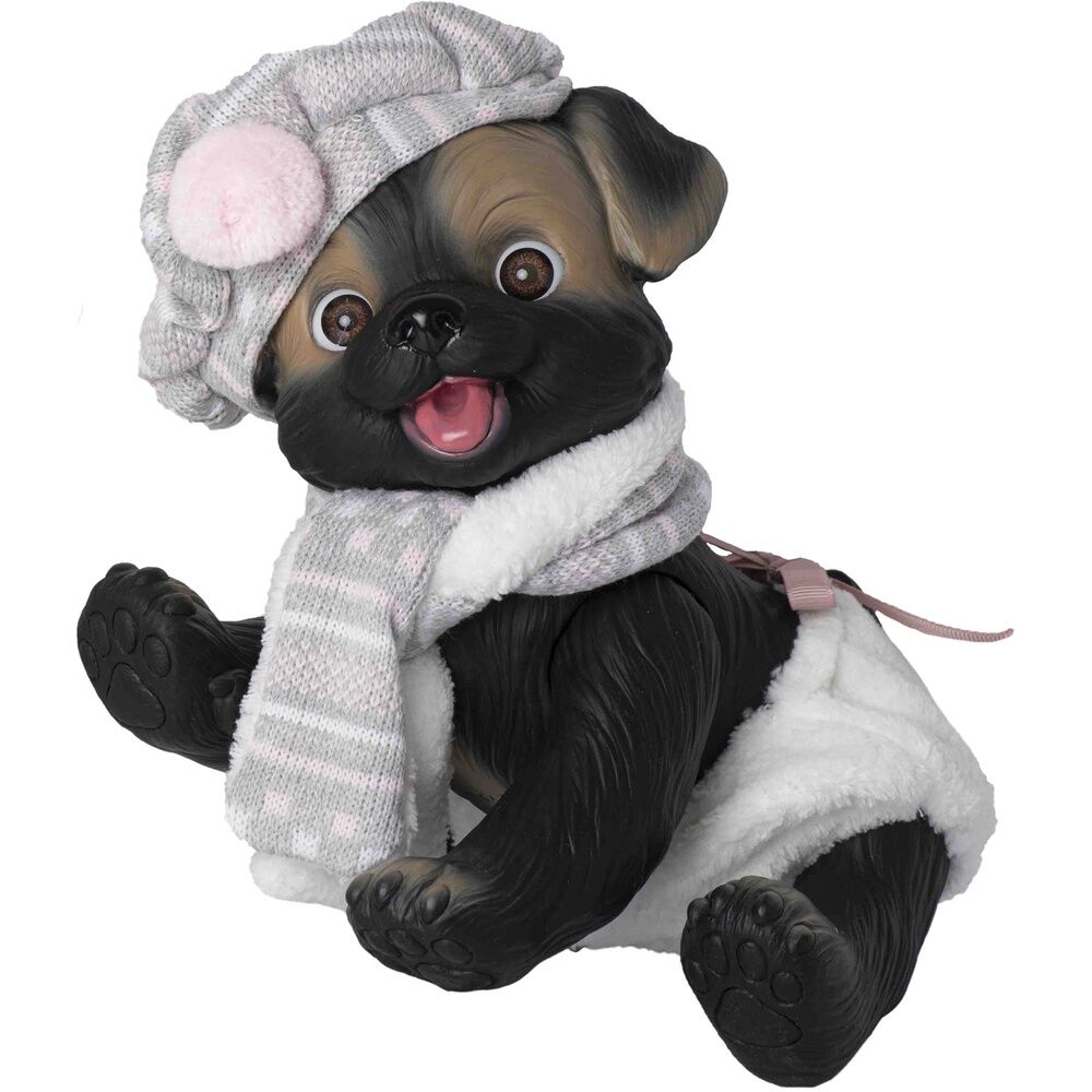 Imagen 1 - Muñeco Bebe Reborn Perrito Pañal Y Bufanda