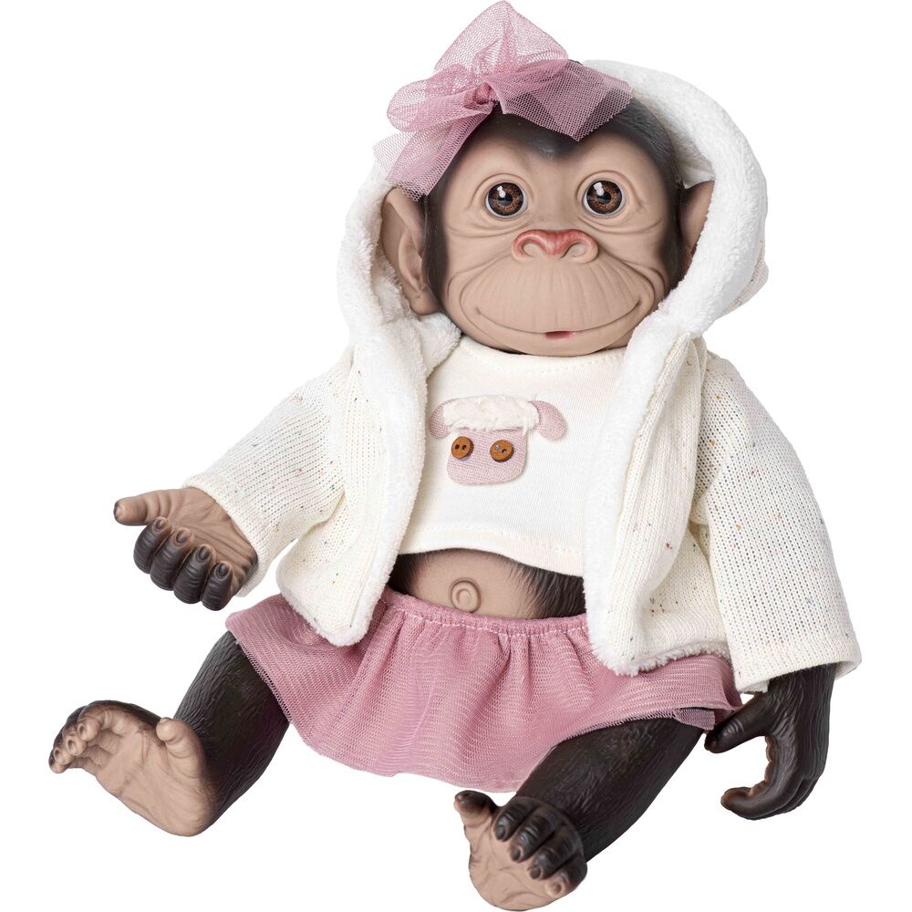 Imagen de Muñeco Bebe Reborn Mono Capucha Y Falda parte de nuestra colección en Espadas y más, sitio oficial.