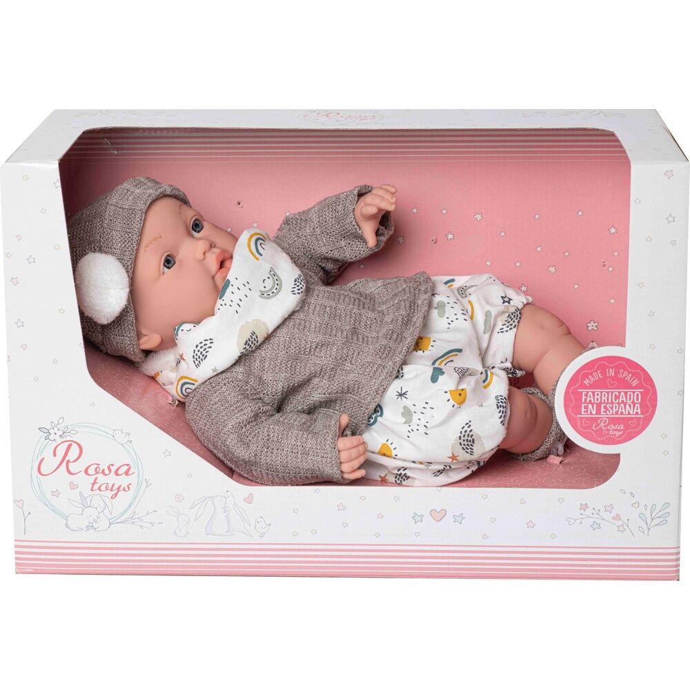Imagen 2 - Muñeca Bebe Reborn Daniela Lloron Bufanda Gris