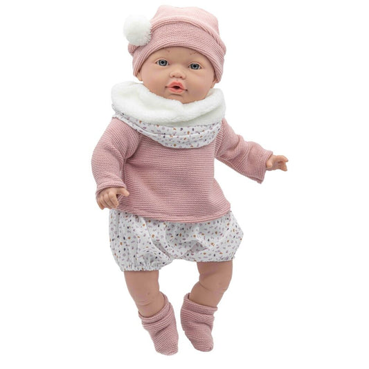 Imagen 1 - Muñeca Bebe Reborn Daniela Lloron Bufanda Rosa