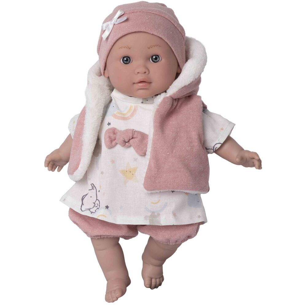 Imagen 1 - Muñeca Bebe Lara Lloron Chaleco Rosa