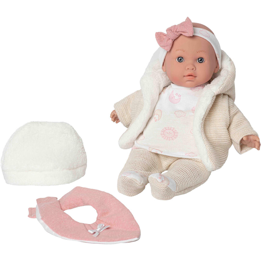 Imagen 1 - Muñeca Bebe Lara Lloron Babero Y Gorro