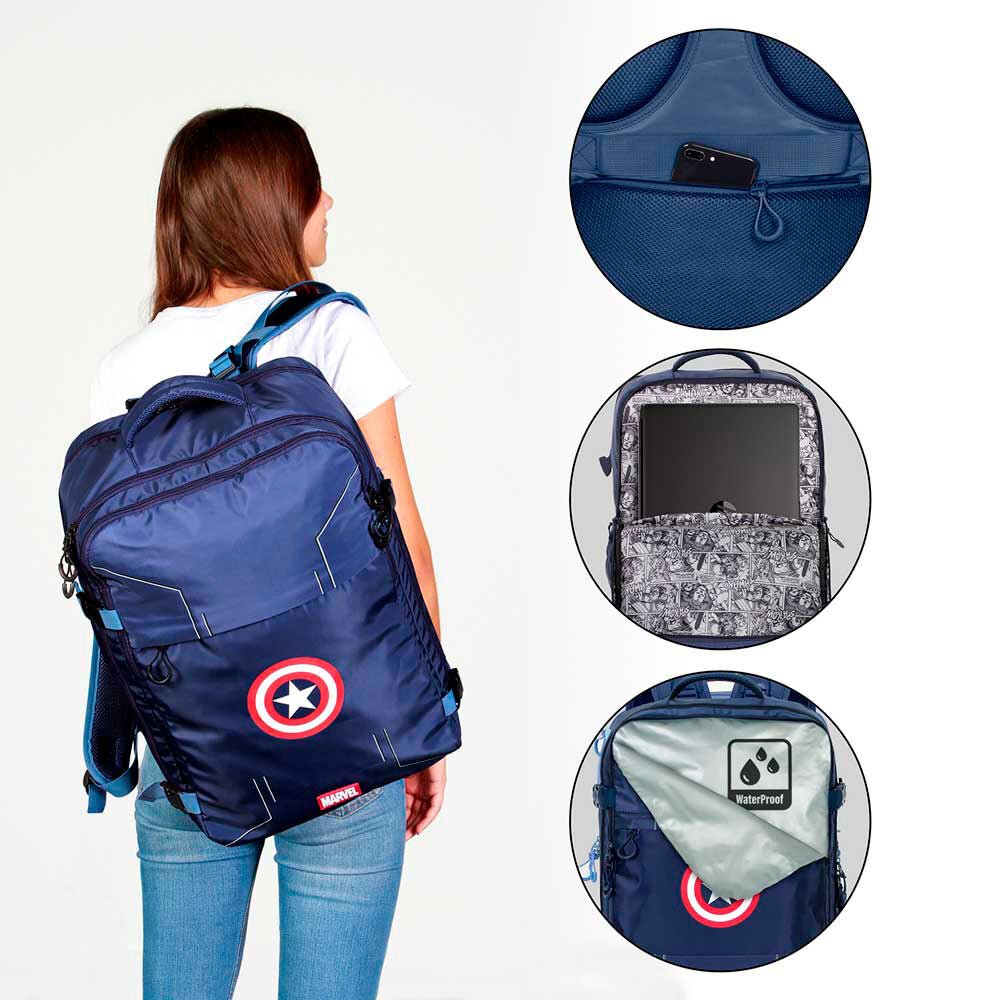Imagen 4 - Mochila Capitan America Marvel 49Cm