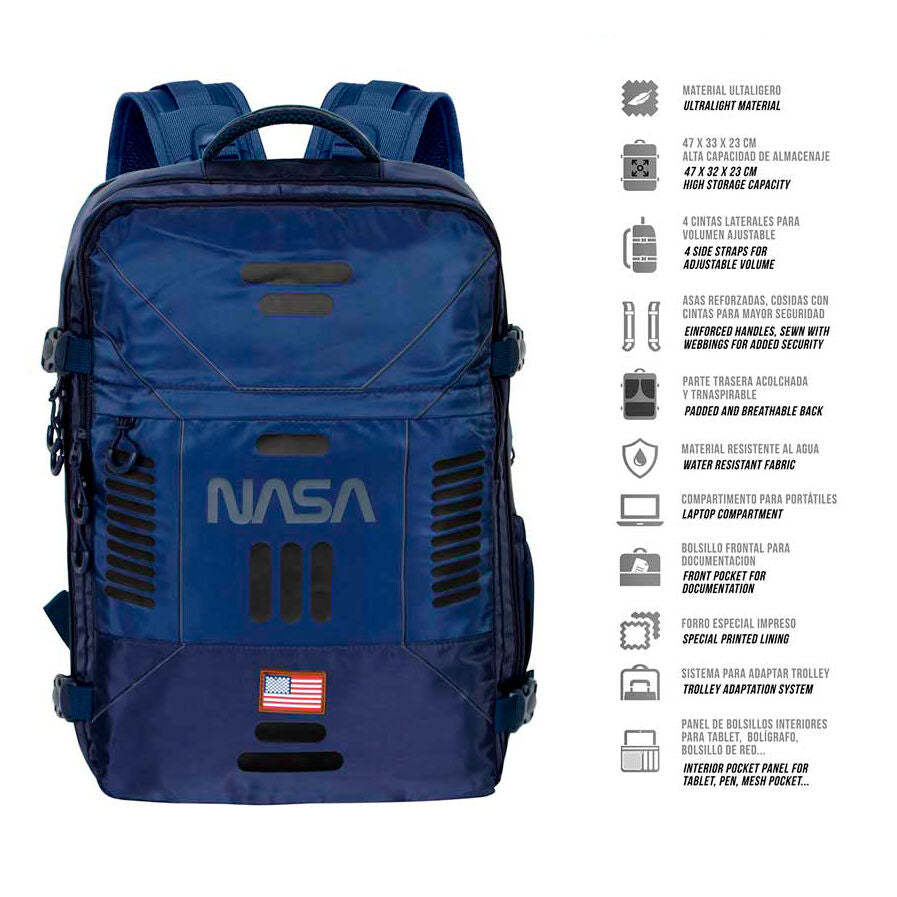 Imagen de Mochila Spaceship Nasa 49Cm parte de nuestra colección en Espadas y más, sitio oficial.