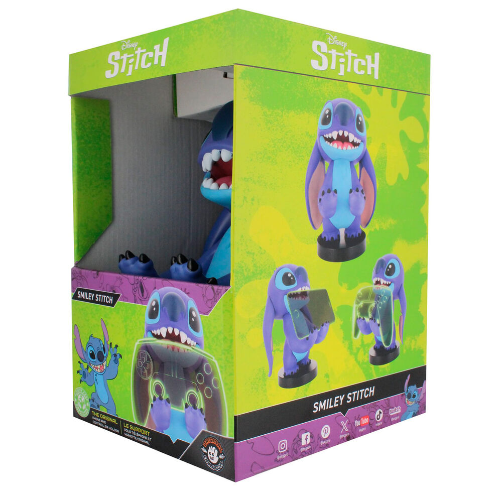 Imagen 12 - Cable Guy Soporte Sujecion Smiley Stitch Disney 20Cm