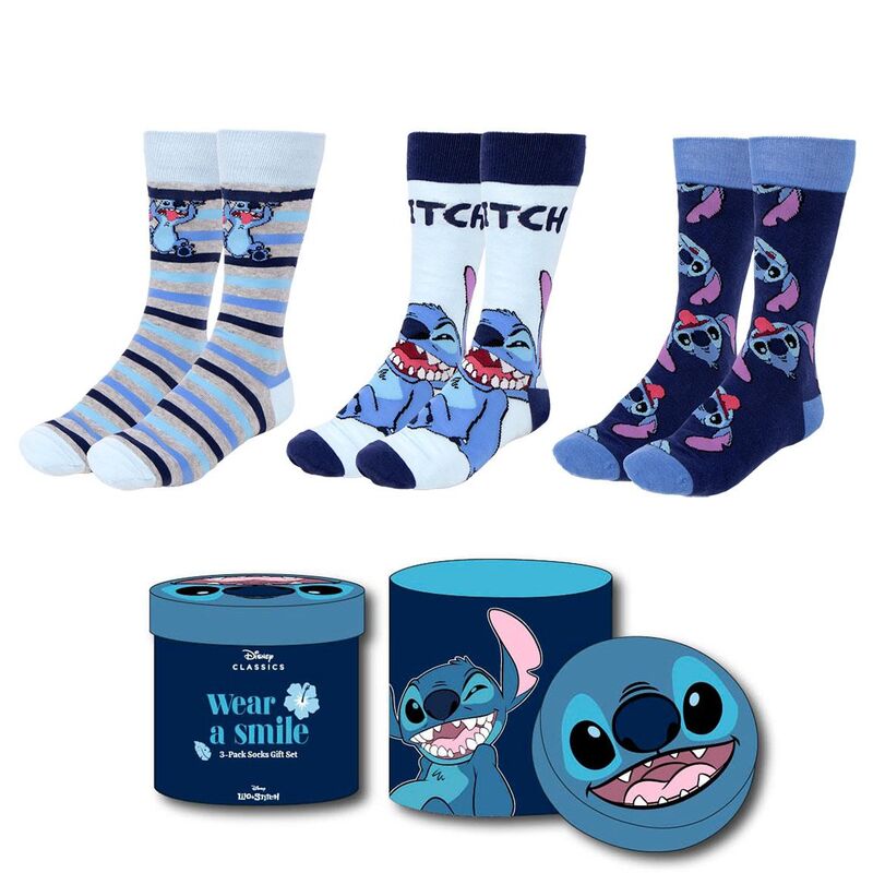 Imagen 1 de Set 3 Calcetines Stitch Disney Adulto Surtido