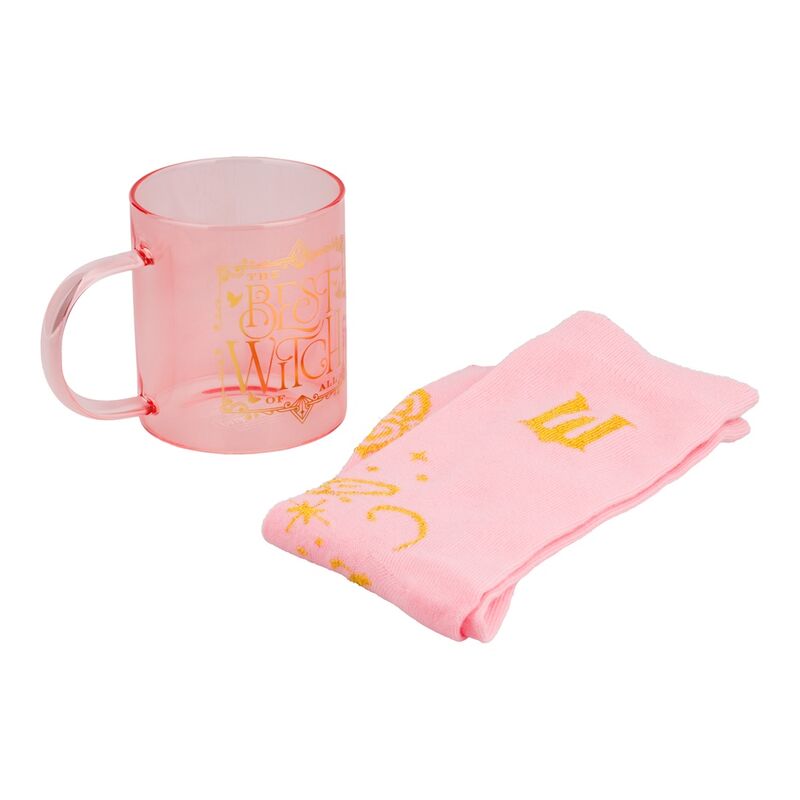 Imagen de Set Taza De Cristal + Calcetines Glinda Wicked parte de nuestra colección en Espadas y más, sitio oficial.