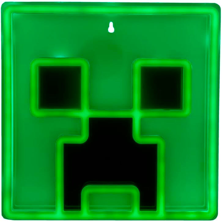 Imagen 1 - Lampara Pared Led Creeper Minecraft 25Cm