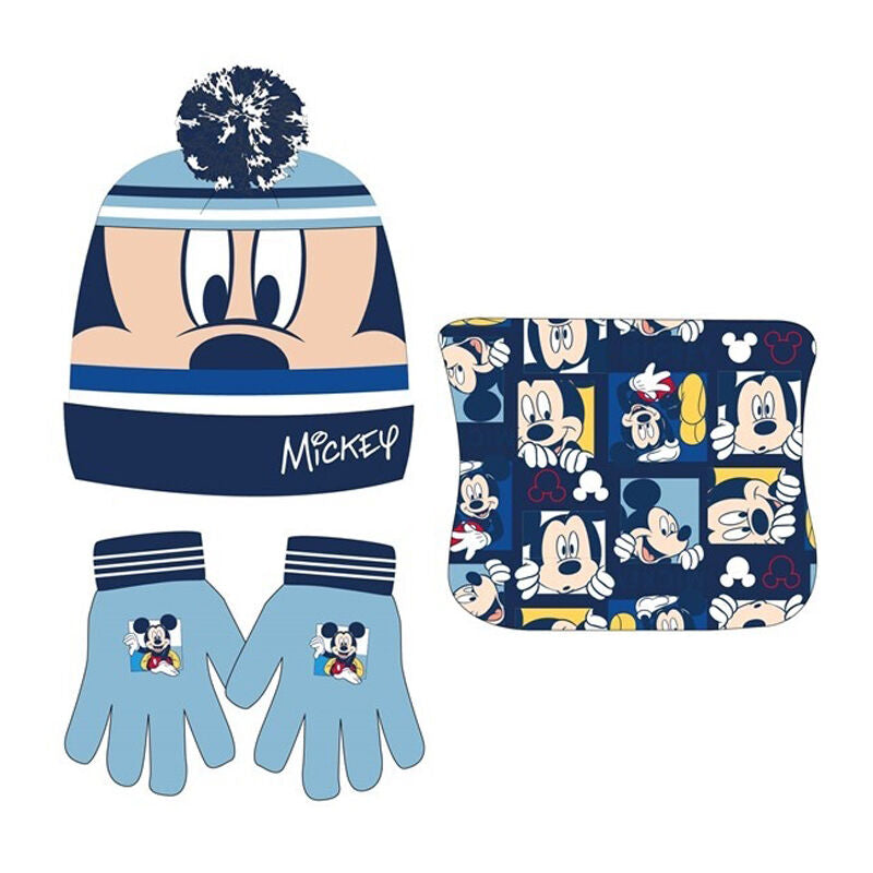 Imagen de Conjunto Gorro Guantes Braga Cuello Mickey Disney parte de nuestra colección en Espadas y más, sitio oficial.