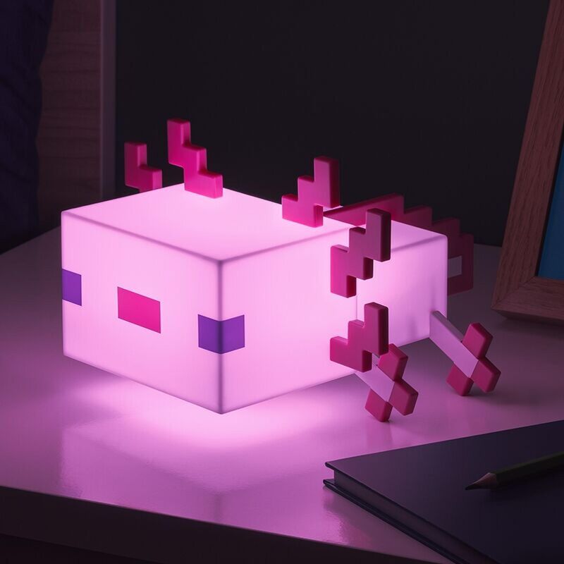 Imagen de Lampara Ajolote Minecraft 13Cm parte de nuestra colección en Espadas y más, sitio oficial.