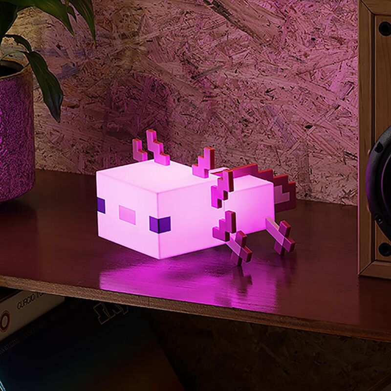 Imagen de Lampara Ajolote Minecraft 13Cm parte de nuestra colección en Espadas y más, sitio oficial.