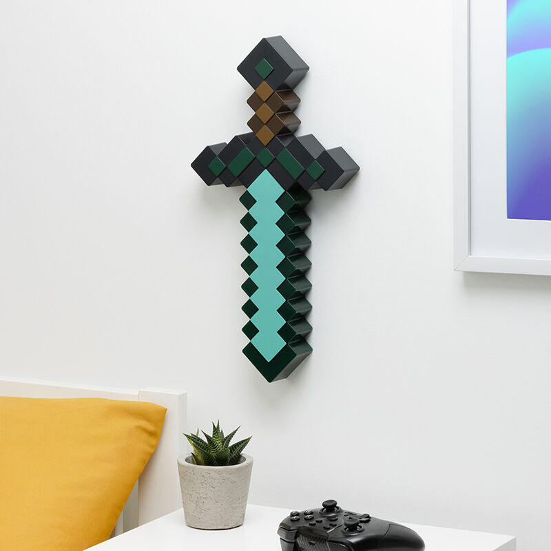 Imagen 3 - Lampara Espada De Diamante Minecraft 40Cm