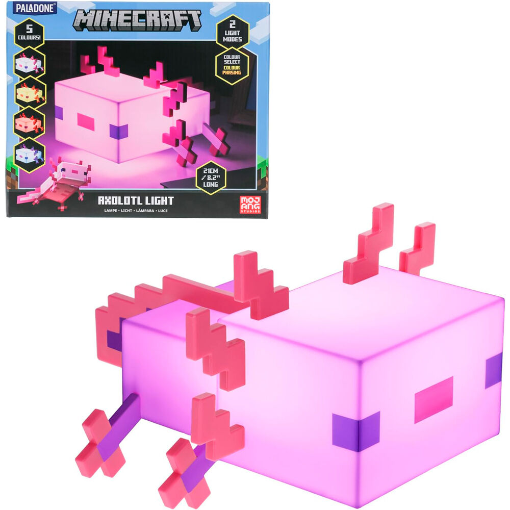 Imagen de Lampara Ajolote Minecraft 13Cm parte de nuestra colección en Espadas y más, sitio oficial.