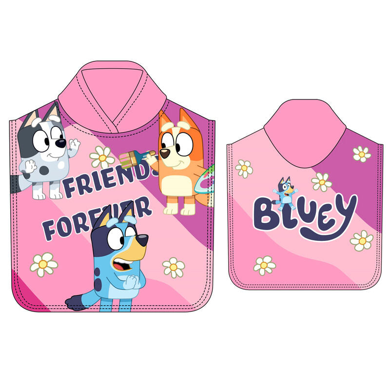 Imagen 1 de Poncho Toalla Bluey Microfibra 3