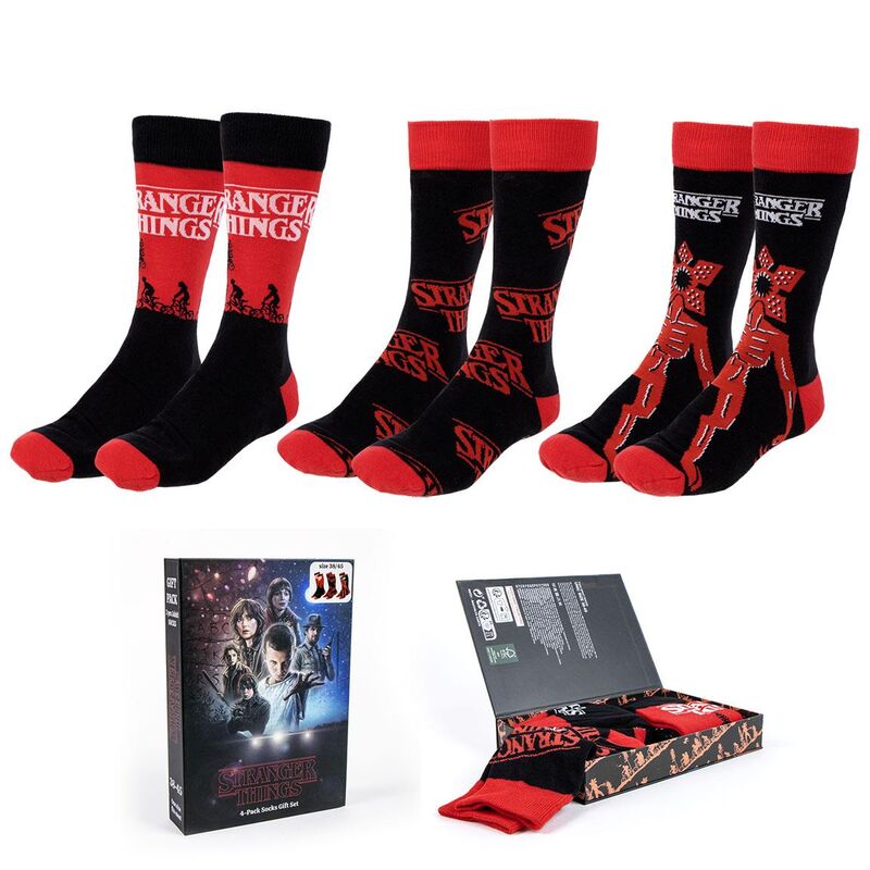 Imagen 1 - Set 3 Calcetines Stranger Things Adulto Surtido