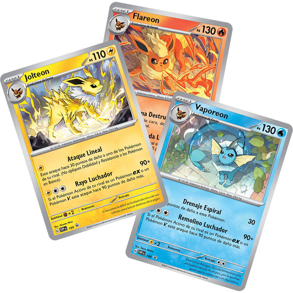 Imagen 3 - Blister Juego Cartas Coleccionables Poster Collection Evoluciones Prismaticas Pokemon Español