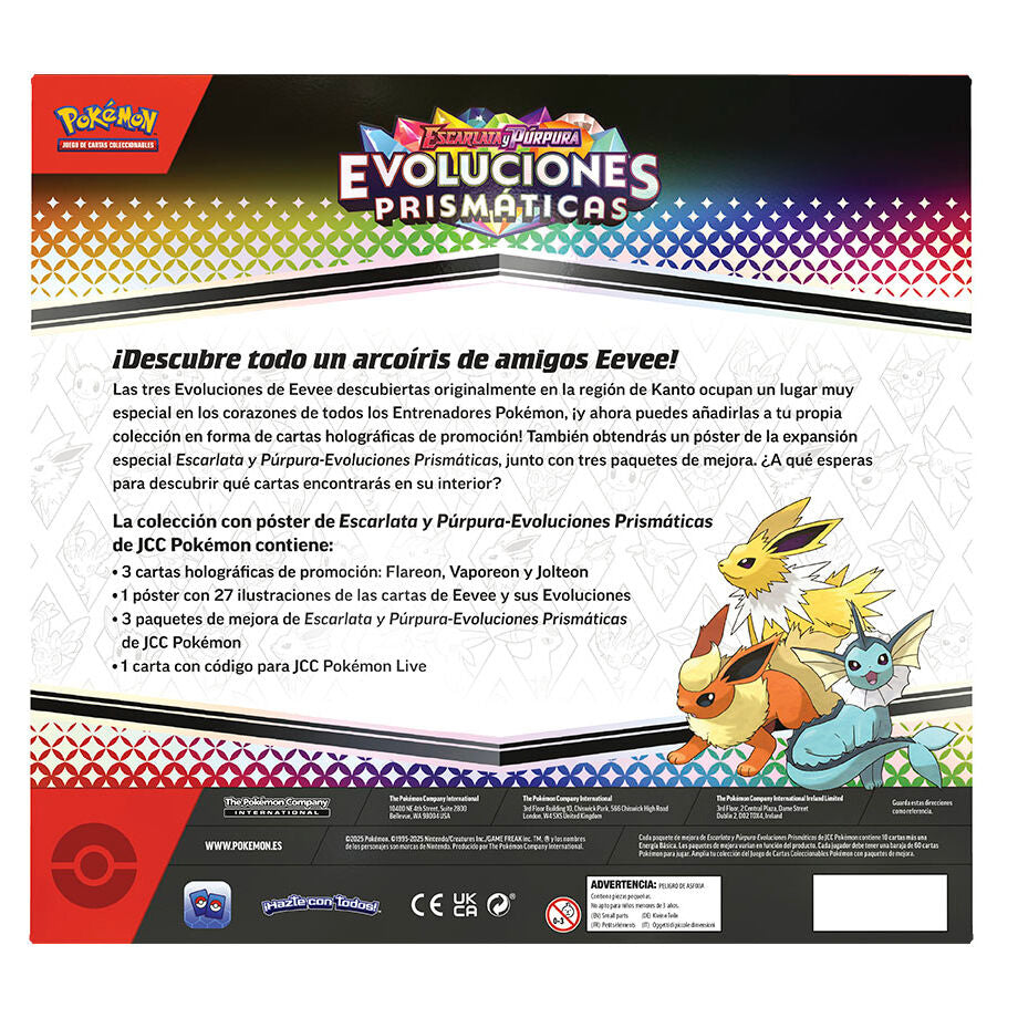 Imagen 4 - Blister Juego Cartas Coleccionables Poster Collection Evoluciones Prismaticas Pokemon Español