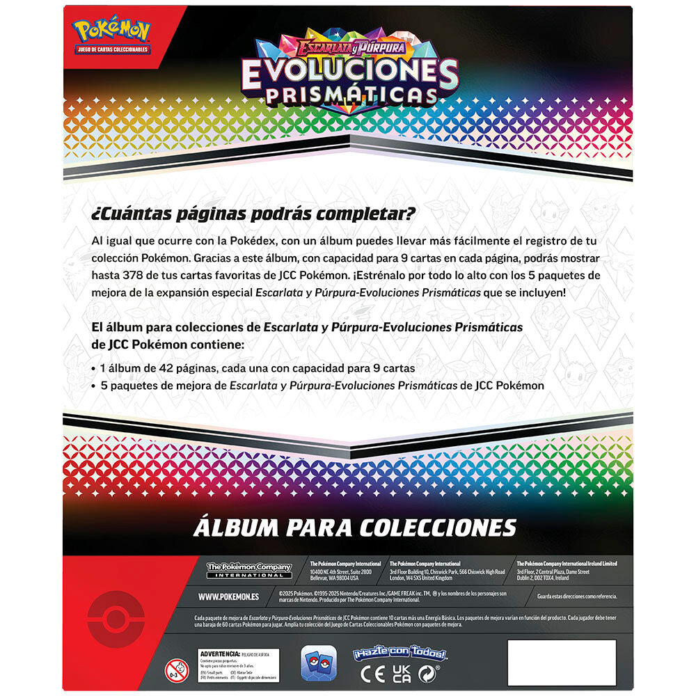 Imagen 4 - Blister Juego Cartas Coleccionables Binder Collection Evoluciones Prismaticas Pokemon Español