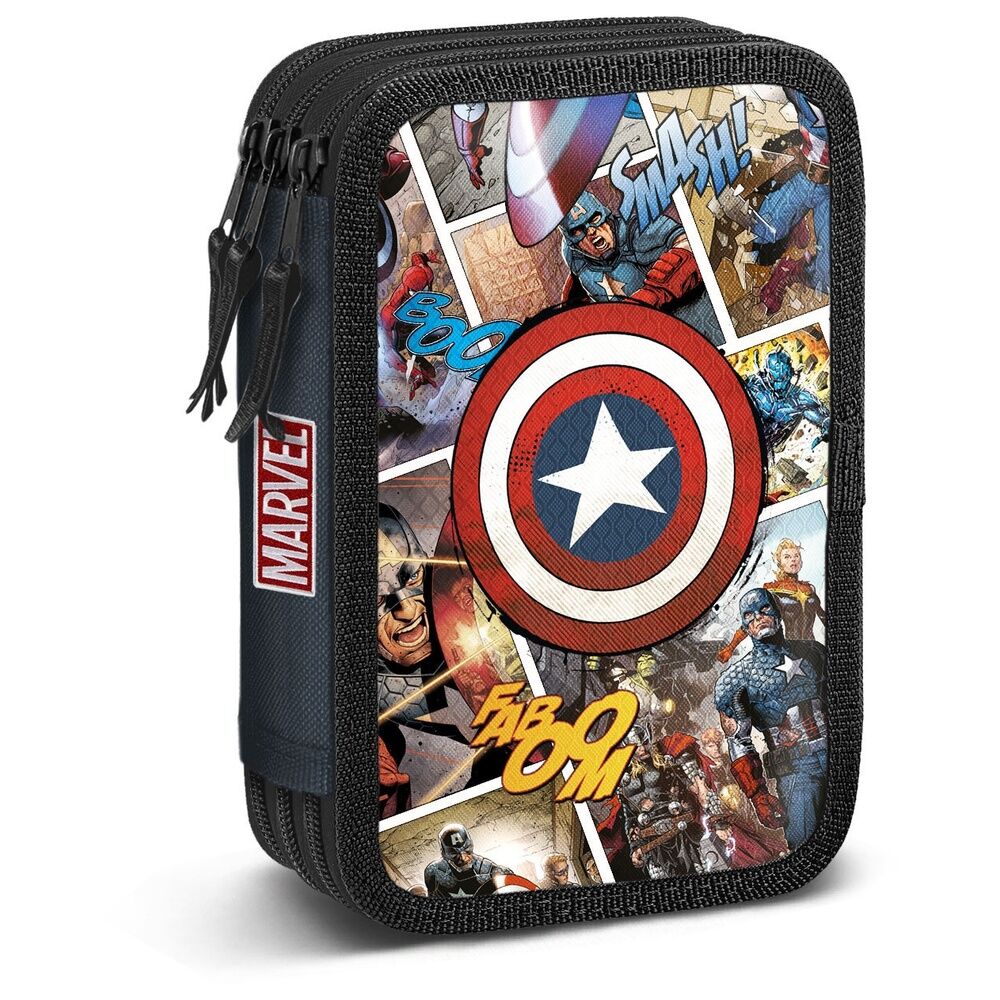 Imagen 1 - Plumier Comic Capitan America Marvel Triple