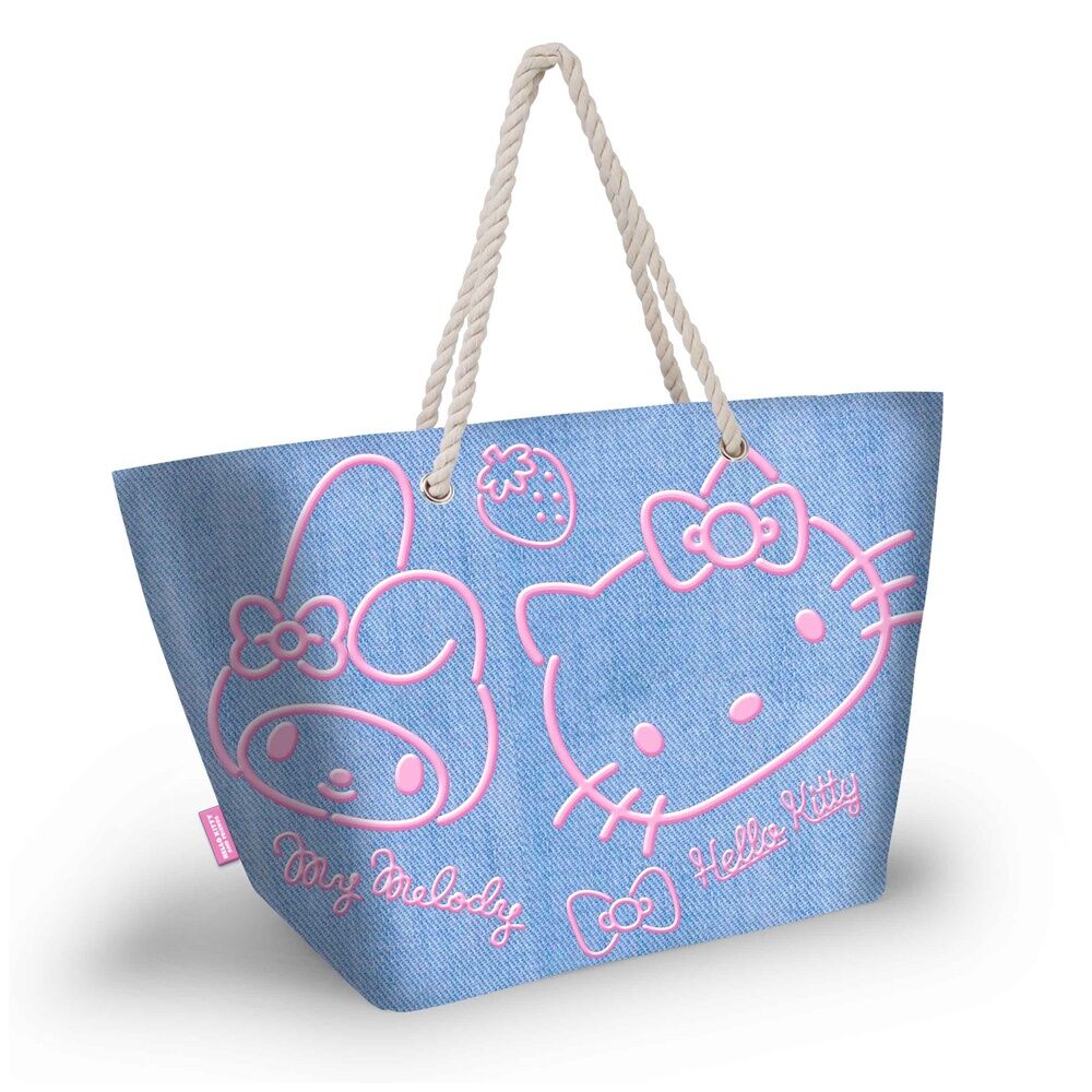 Imagen 1 - Bolsa Playa Denim Hello Kitty