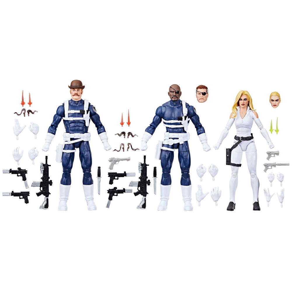 Imagen 2 - Blister 3 Figuras Dum Dum Dugan Nick Fury Jr Sharon Carter Capitan America Marvel Legends Series