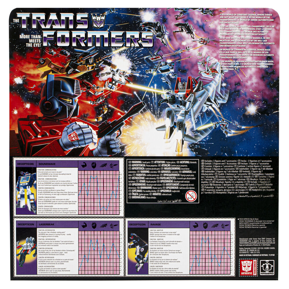 Imagen 5 - Figuras Soundwave Laserbeak & Ravage 40Th Anniversary Transformers