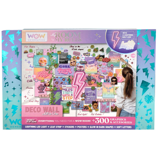 Imagen 1 - Kit Decoracion Luz Led + Graficos Y Accesorios Wow Generation