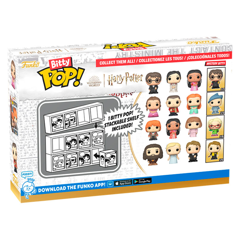 Imagen 3 - Blister 4 Figuras Bitty Pop Harry Potter Harry