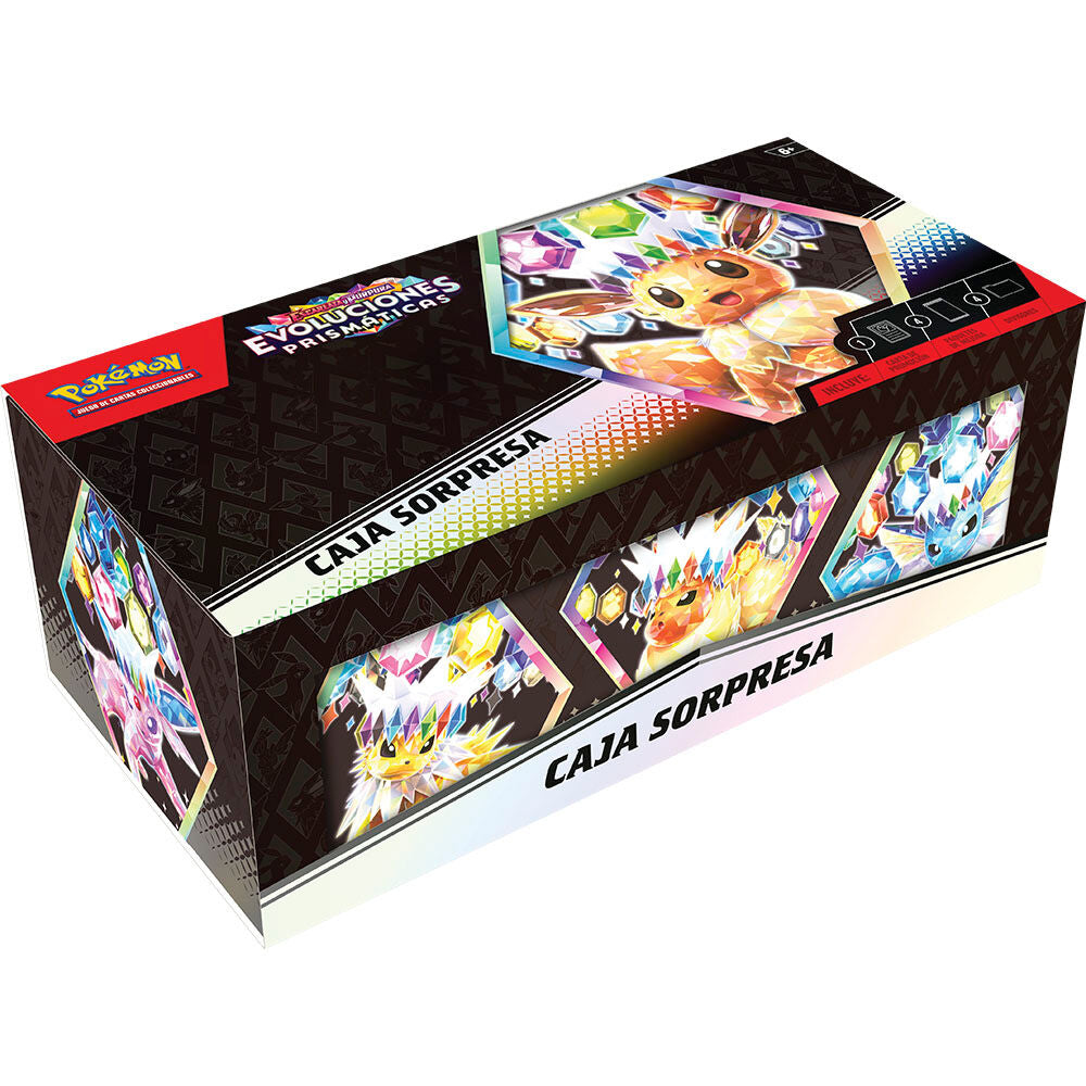 Imagen 1 - Estuche Sorpresa Juego Cartas Coleccionables Evoluciones Prismaticas Pokemon Español