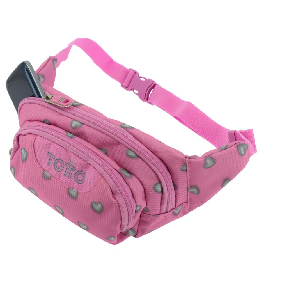 Imagen 4 - Riñonera Gancho Corazones Rosa