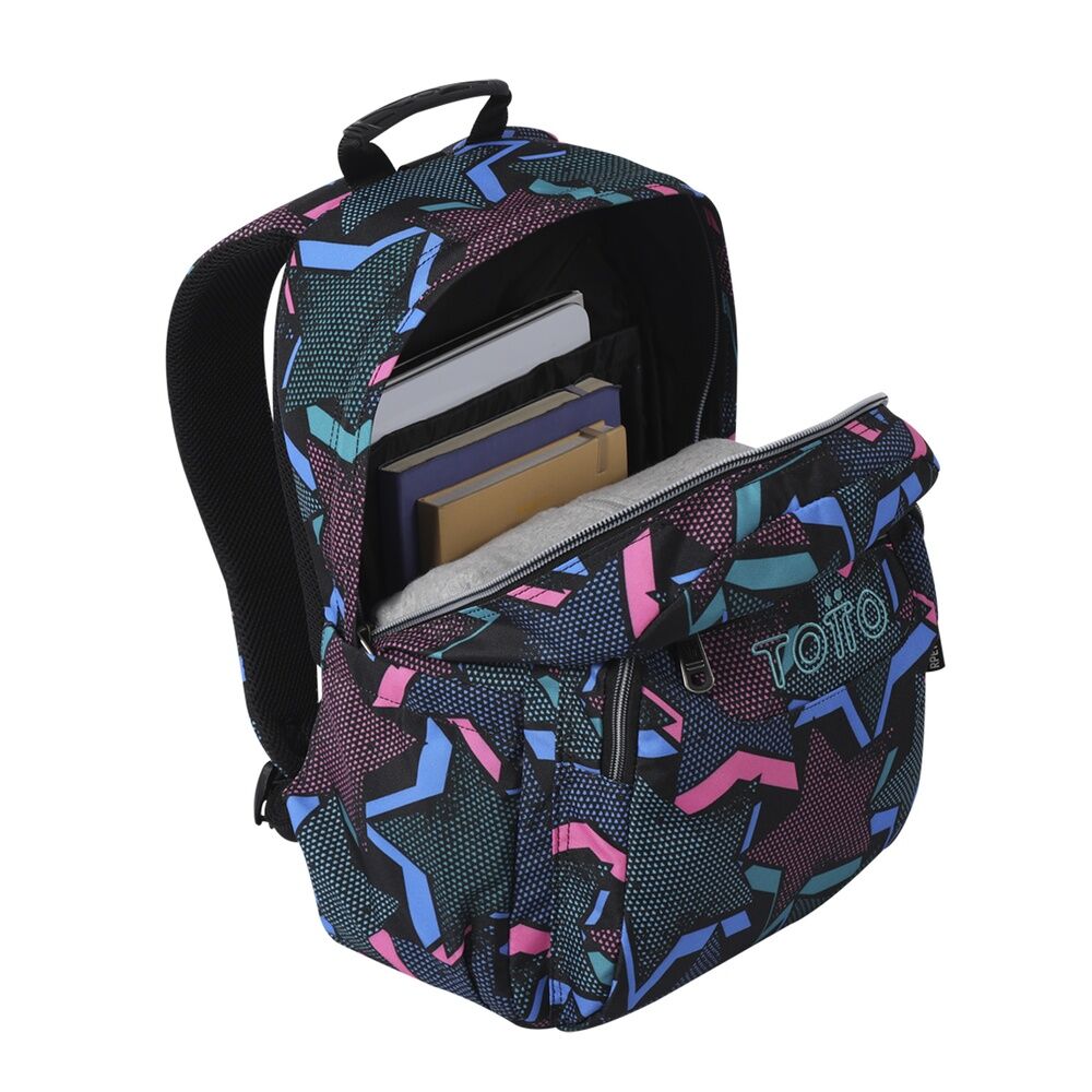 Imagen 4 - Mochila Lety Black Acuareles 44Cm