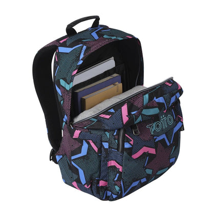 Imagen 4 - Mochila Lety Black Acuareles 44Cm