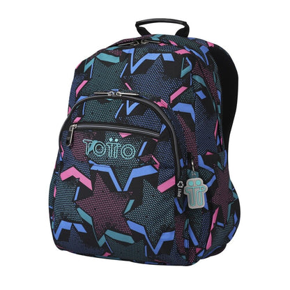 Imagen 5 - Mochila Lety Black Acuareles 44Cm